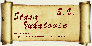 Staša Vukalović vizit kartica